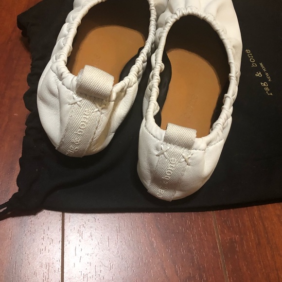 Rag & Bone Elly Ballet Flat in White - Picture 5 of 9